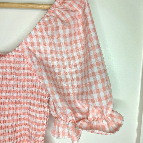 Cottagecore Pink White Gingham Dress - Picture 3 of 6